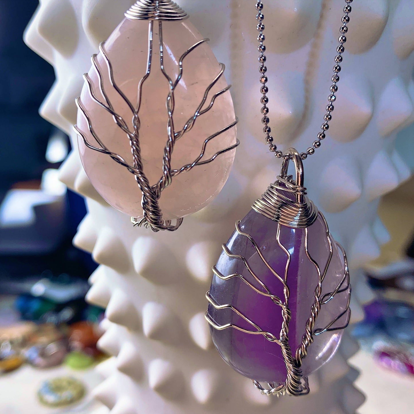 Tree of Life Pendant Necklace | Silver Amethyst Tree of Life Necklace