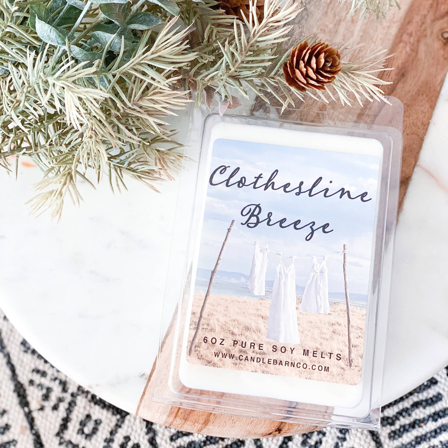 Clothesline Breeze 6oz Wax Melts | Timber Oak Clothesline Breeze Wax Melts