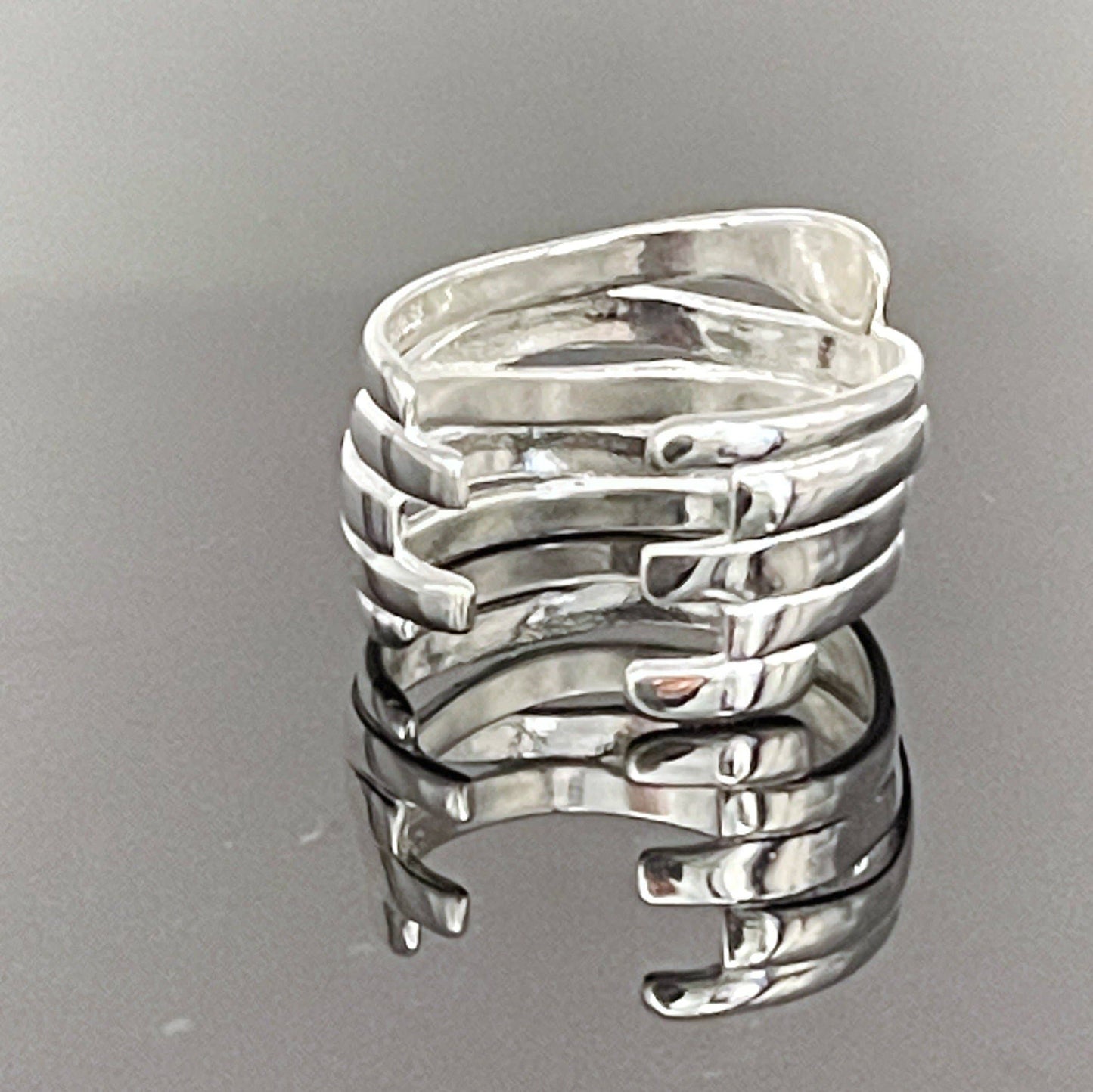 Niagra Sterling Silver Wrap Ring | Sterling Silver Overlay Wrap Ring