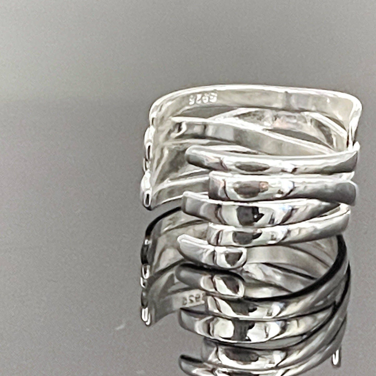 Niagra Sterling Silver Wrap Ring | Sterling Silver Overlay Wrap Ring
