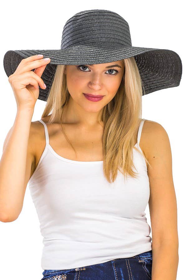 Floppy Brim Sun Hat | Paper Straw Floppy Brim Sun Hat