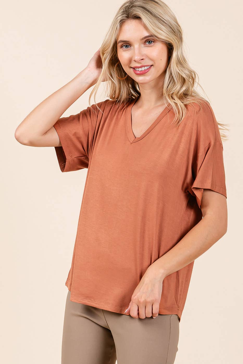 Just You and Me Top | Bamboo V Neck Top