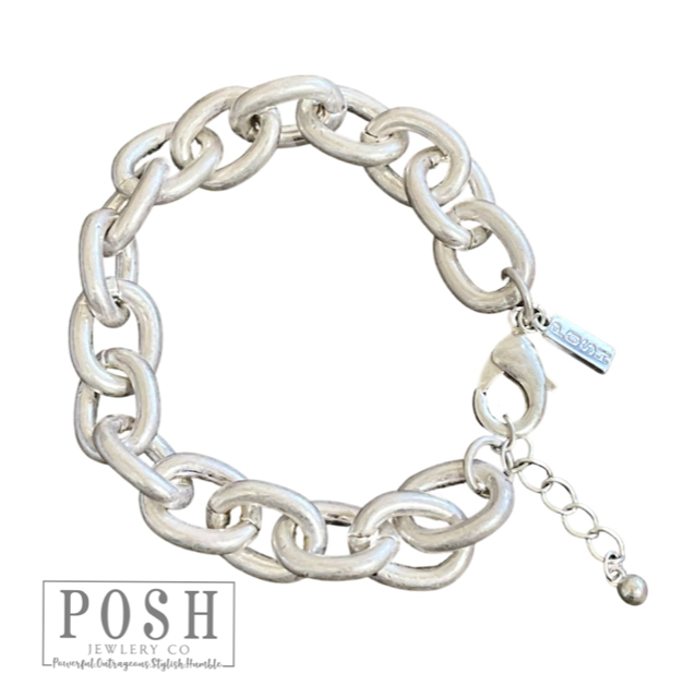 Chunky Chain Bracelet | Posh Silver Chunky Chain Bracelet