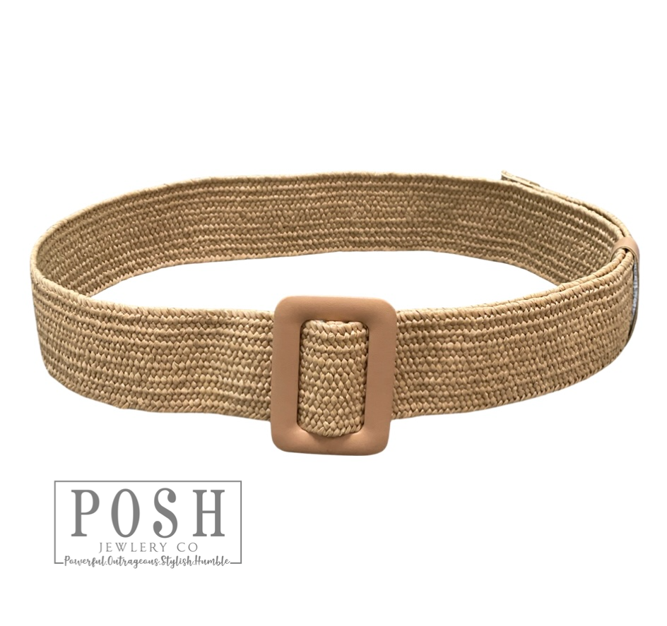 Woven Straw Belt | Woven Straw Adjustable Belt