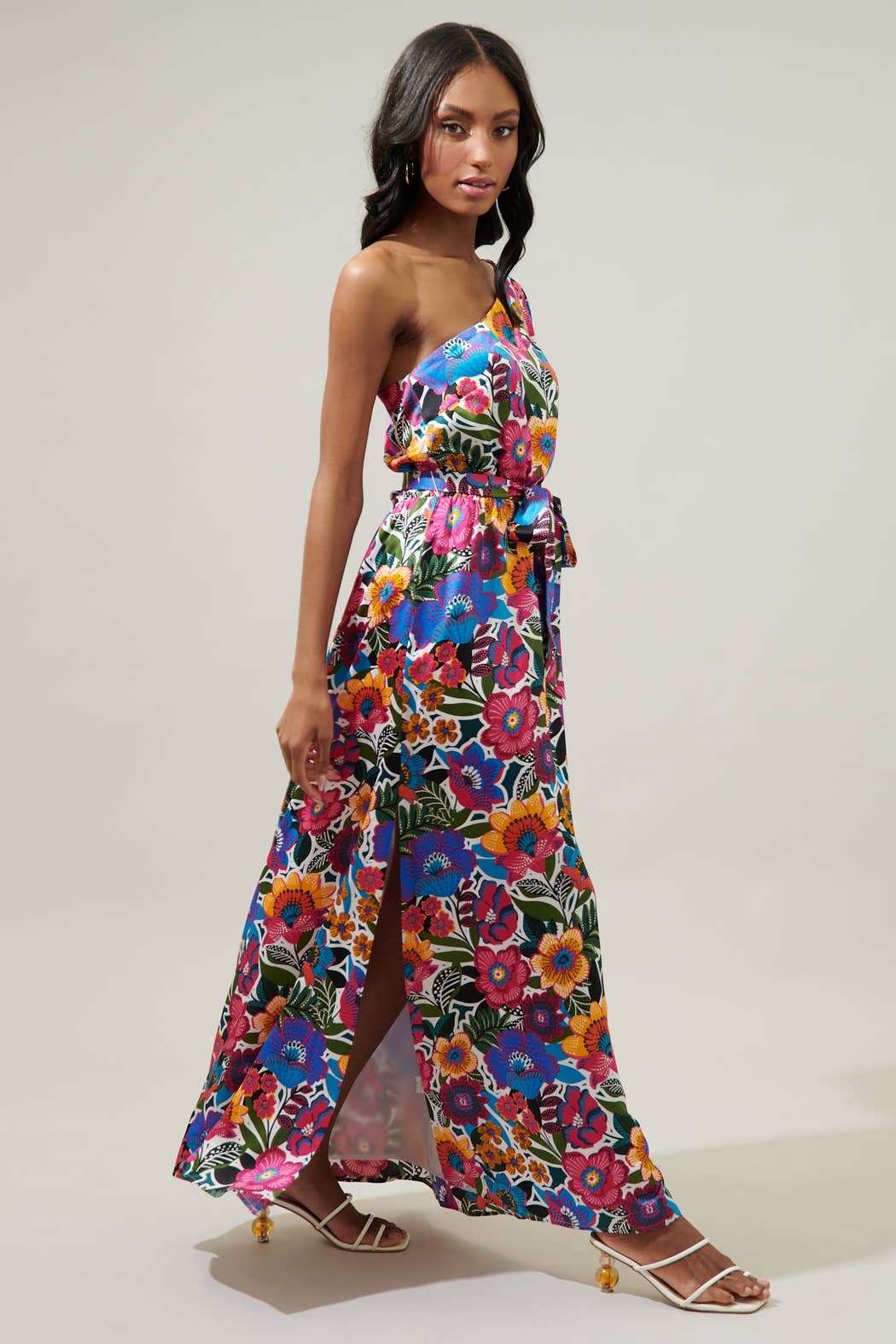 Santa Elena One Shoulder Maxi Dress | Sugarlips One Shoulder Maxi Dress