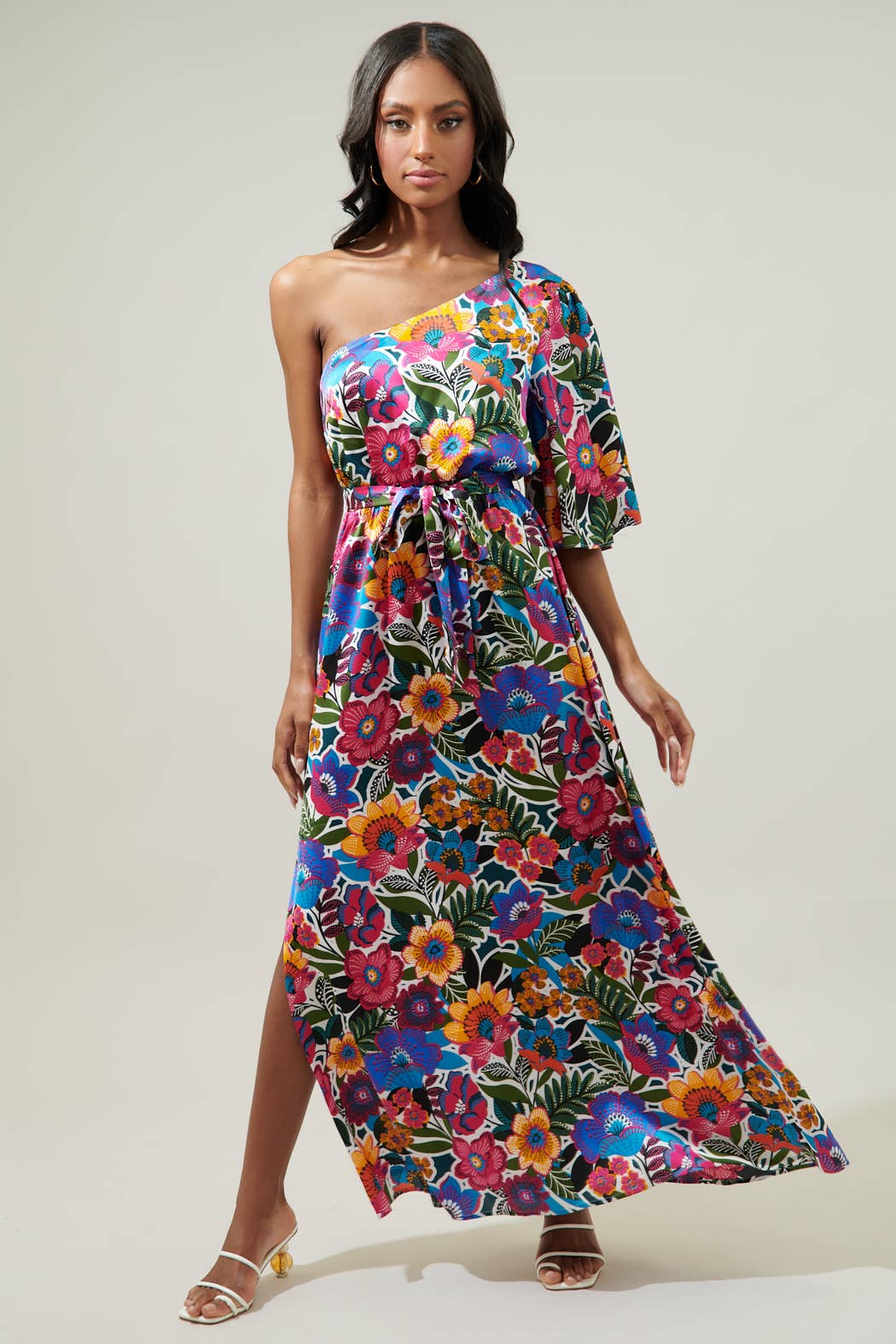 Santa Elena One Shoulder Maxi Dress | Sugarlips One Shoulder Maxi Dress