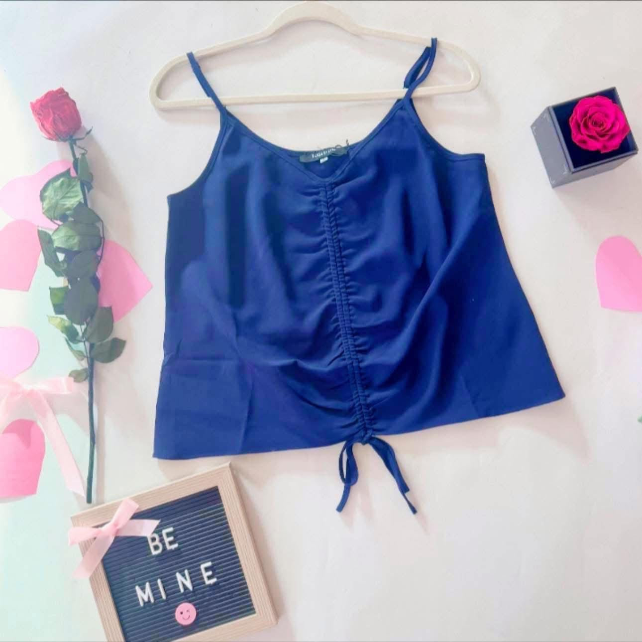 Beautiful in Blue Tank Top | Blue Tie Front Tank Top