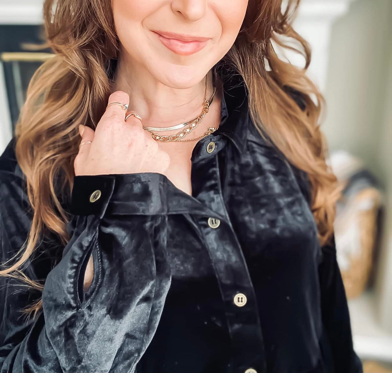 Black Velvet If You Please Plus Top | Long Sleeve Black Velvet Plus Top