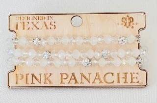 Clear Crystal Bracelet Set | Pink Panache Clear Bracelet Stack