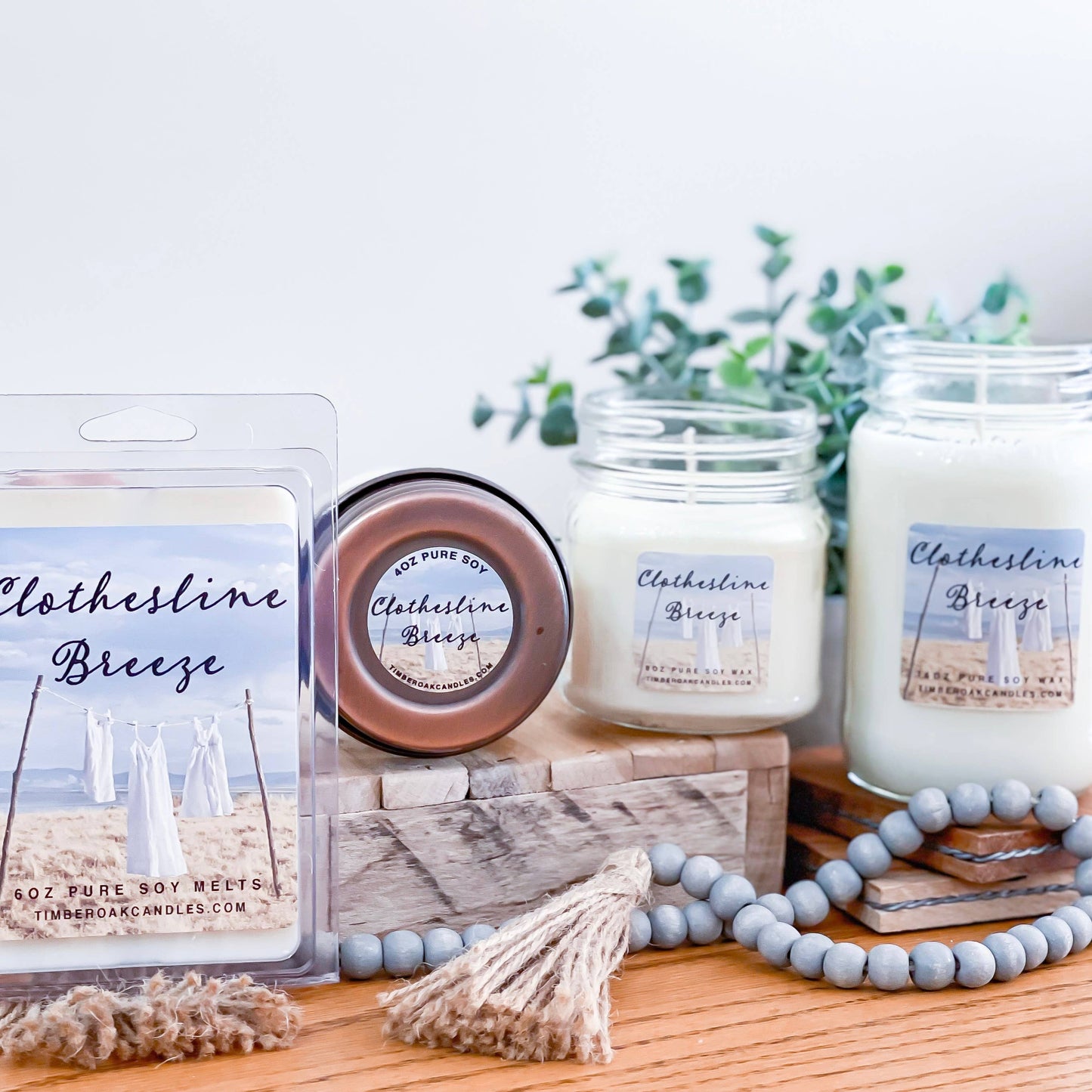 Clothesline Breeze 6oz Wax Melts | Timber Oak Clothesline Breeze Wax Melts
