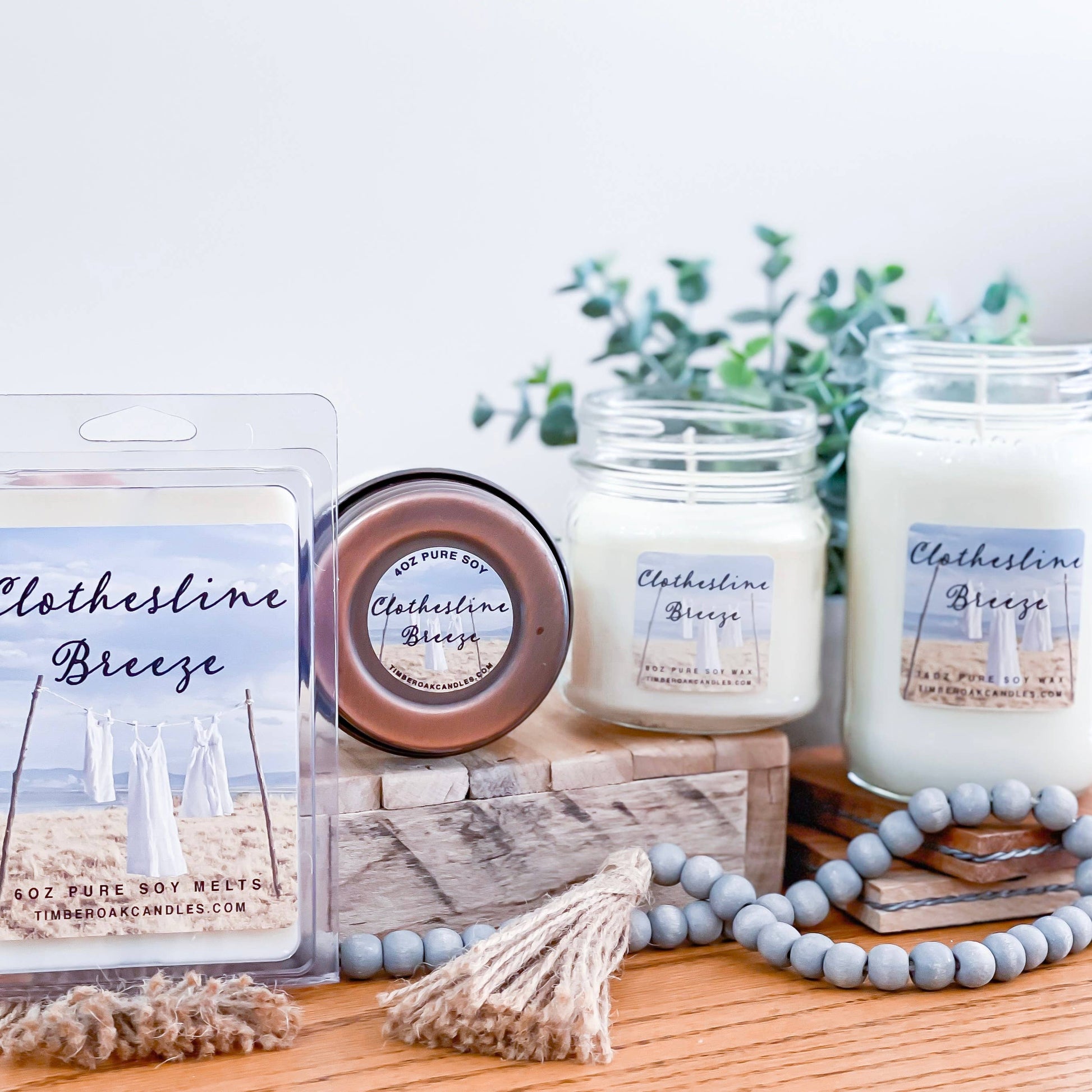 Clothesline Breeze 6oz Wax Melts | Timber Oak Clothesline Breeze Wax Melts