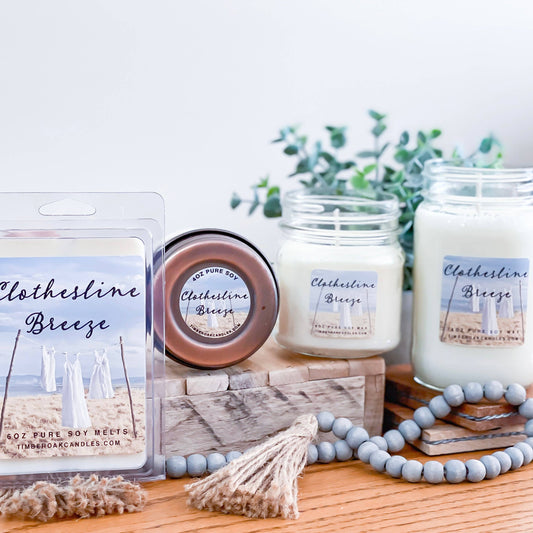 Clothesline Breeze 6oz Wax Melts | Timber Oak Clothesline Breeze Wax Melts