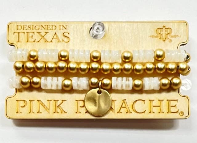 Mother of Pearl Bracelet Set | Gold Mother of Pearl Bracelet Set