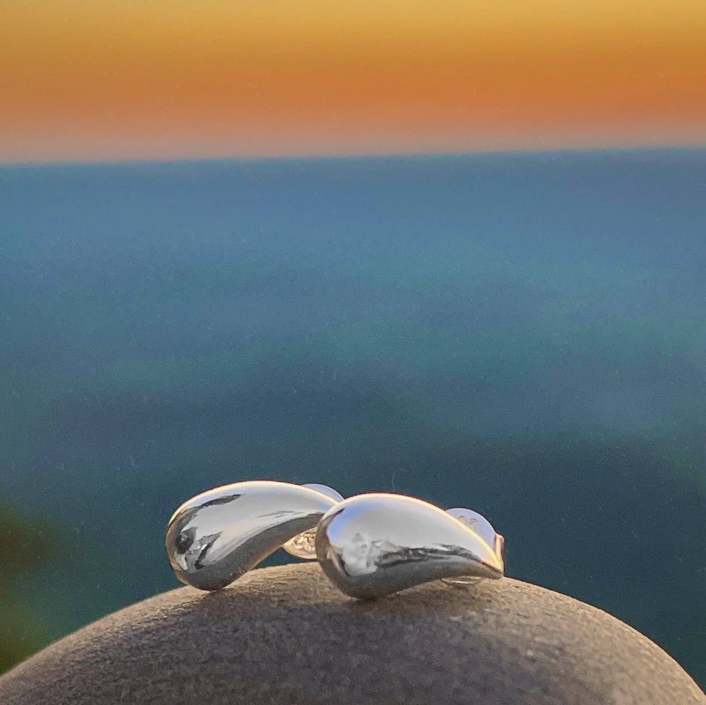 Minoa Sterling Silver Teardrop Earrings | .925 Sterling Silver Small Teardrop Earrings