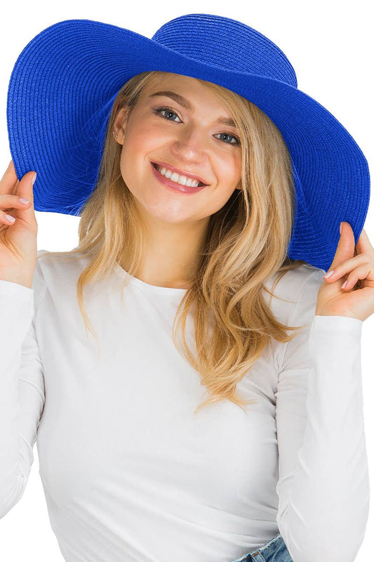Royal Floppy Straw Sun Hat | Tight Weave Floppy Straw Hat