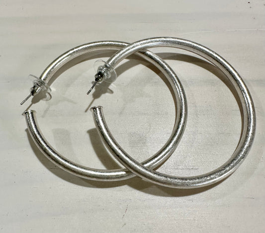 Silver Hoop Earrings | Posh Silver Hoop Earrings