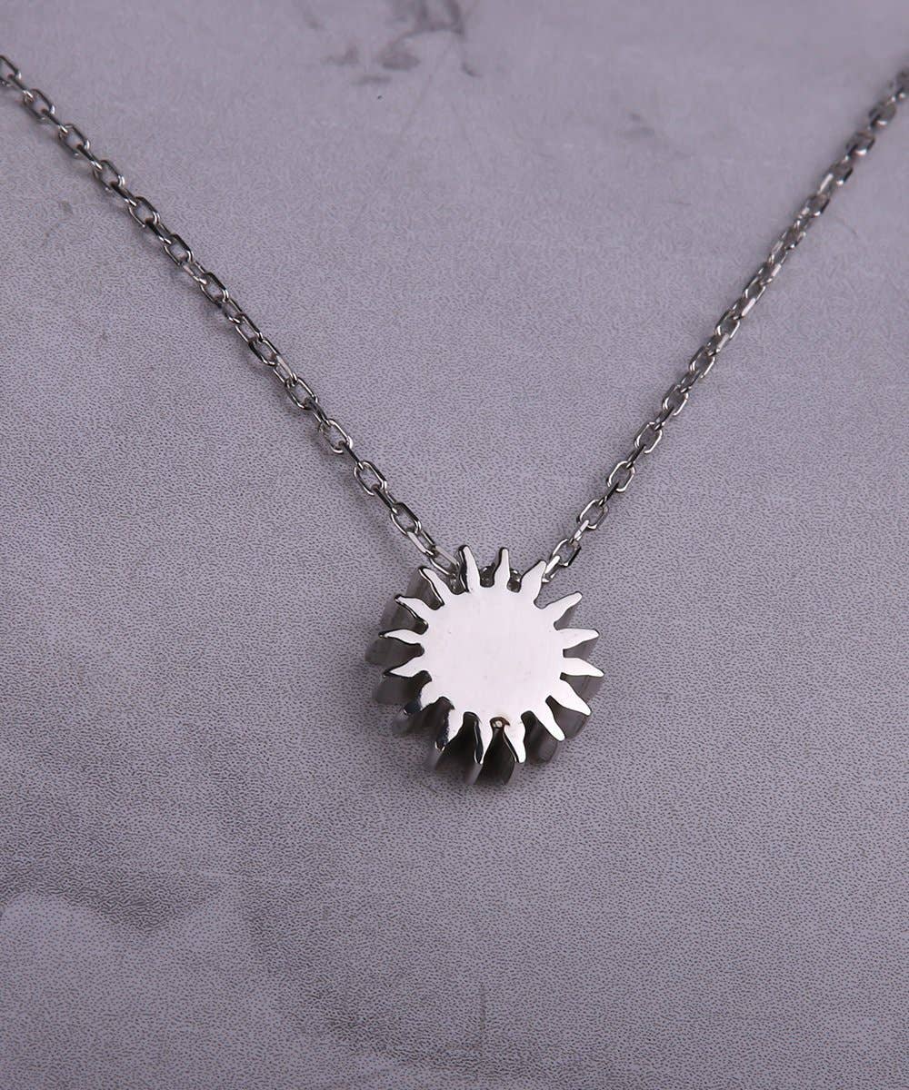 Sterling Silver Sun Necklace | Sterling Silver Sun Pendant Necklace