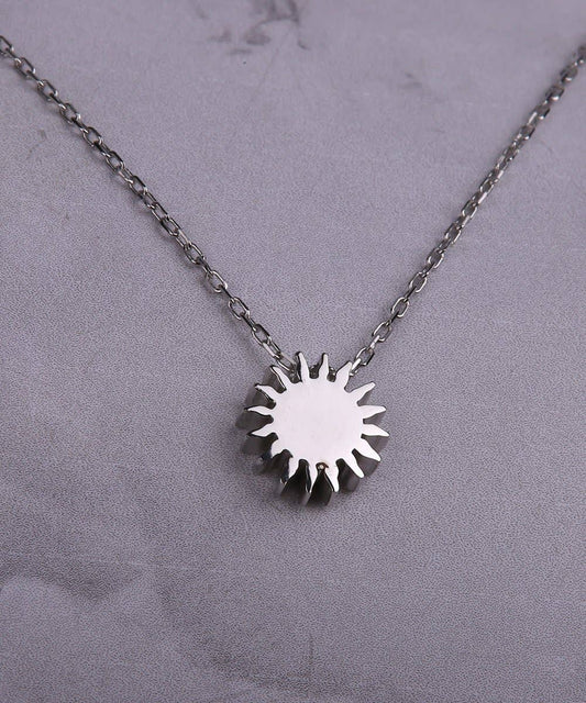 Sterling Silver Sun Necklace | Sterling Silver Sun Pendant Necklace