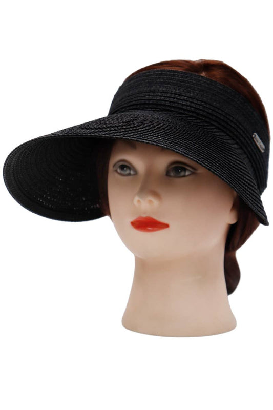 Wide Brim Paper Straw Visor | Pack n Go Roll Up Sun Visor