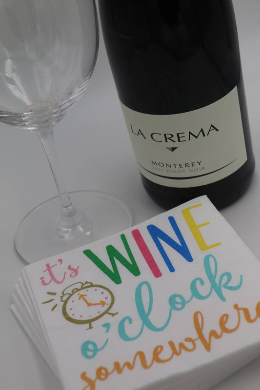 Wine O' Clock Somewhere Napkins | Fun Wine Disposable Napkins