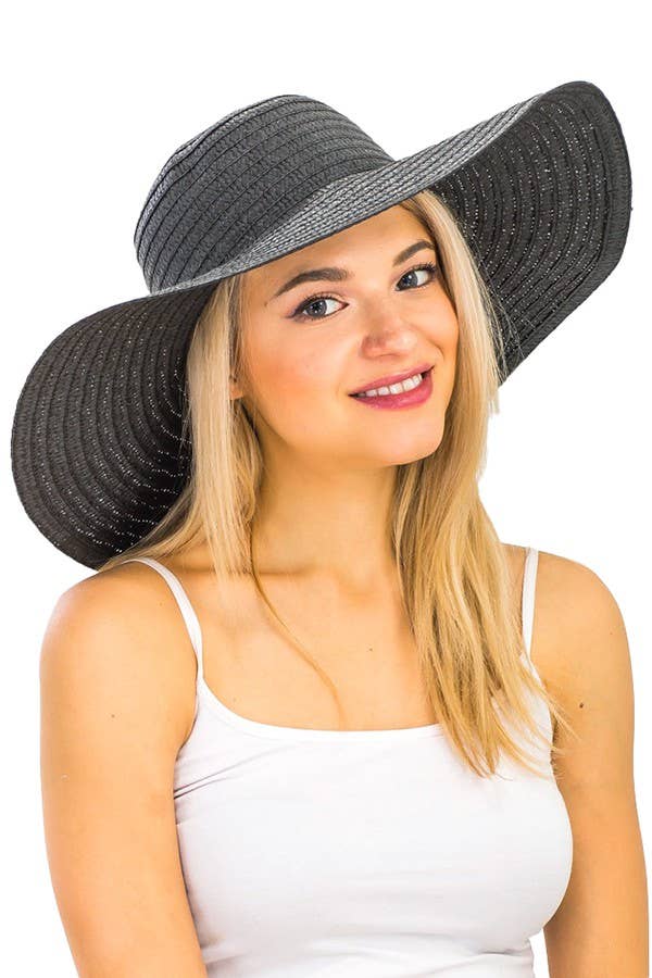 Floppy Brim Sun Hat | Paper Straw Floppy Brim Sun Hat