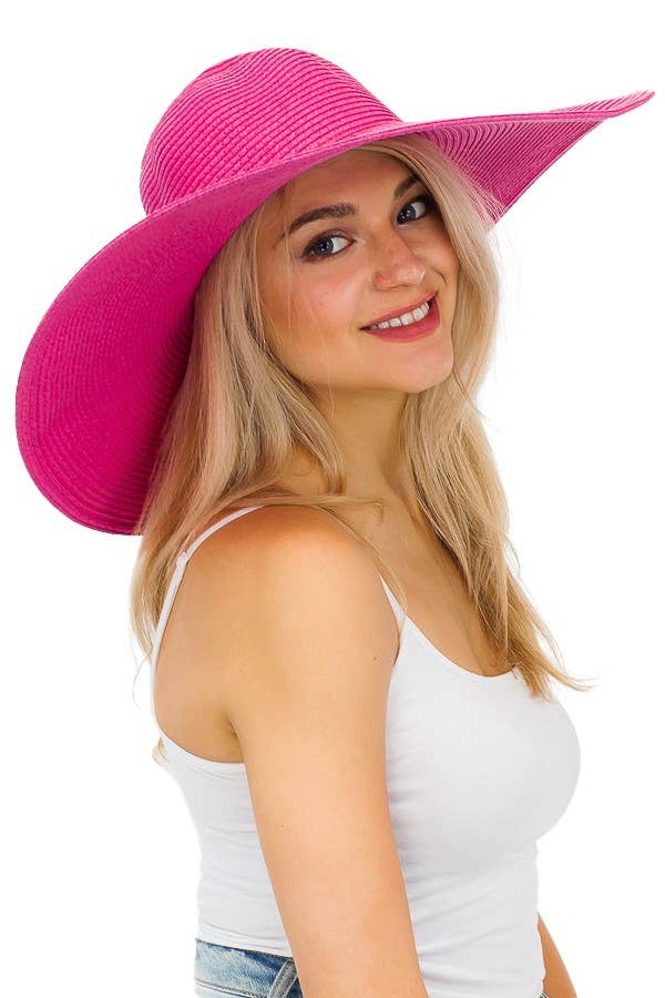 Wide Brim Floppy Straw Sun Hat | Heavy Weight Wide Brim Straw Hat