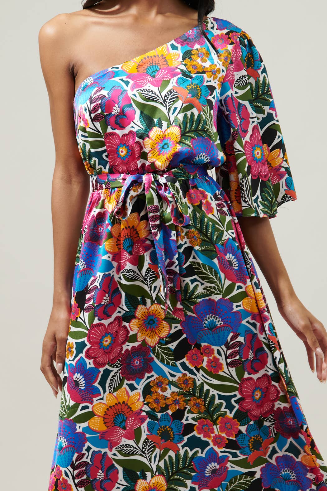 Santa Elena One Shoulder Maxi Dress | Sugarlips One Shoulder Maxi Dress