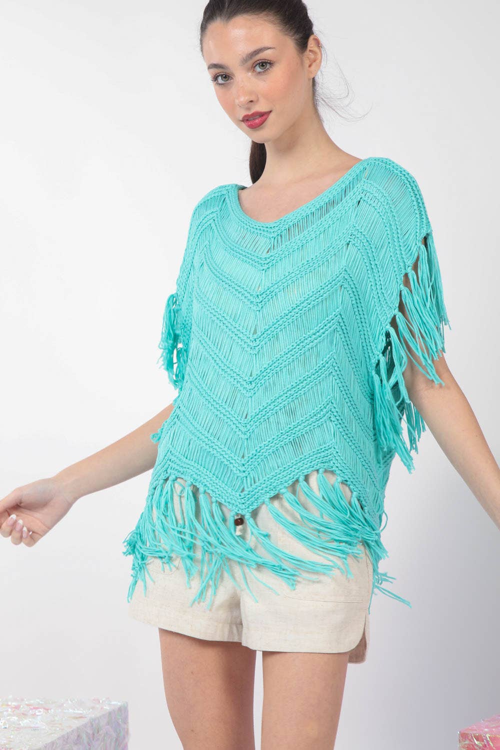 Bright Sunshiny Day Fringe Top | Double V Crochet Fringe Top