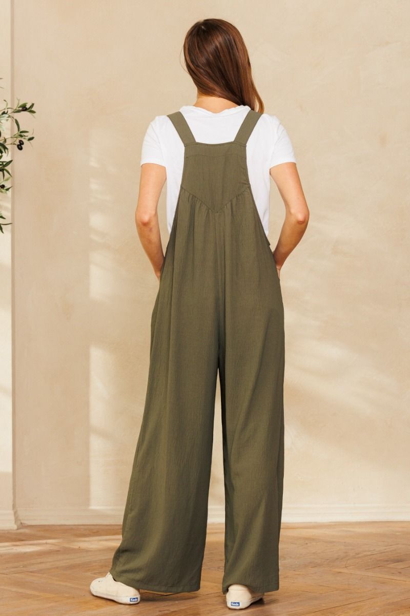 Lazy Day Overalls | Full Length Wide Leg Black Overalls