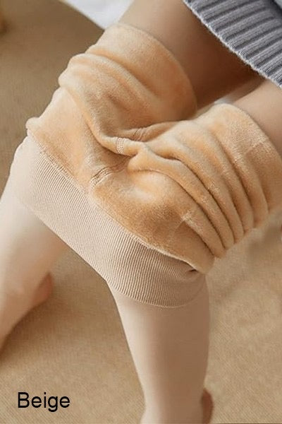 Winter Warm Fur Lined Stockings | Black Fur Lined Warm Stockings