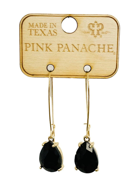 Black Teardrop Earrings | Black Teardrop Earrings by Pink Panache