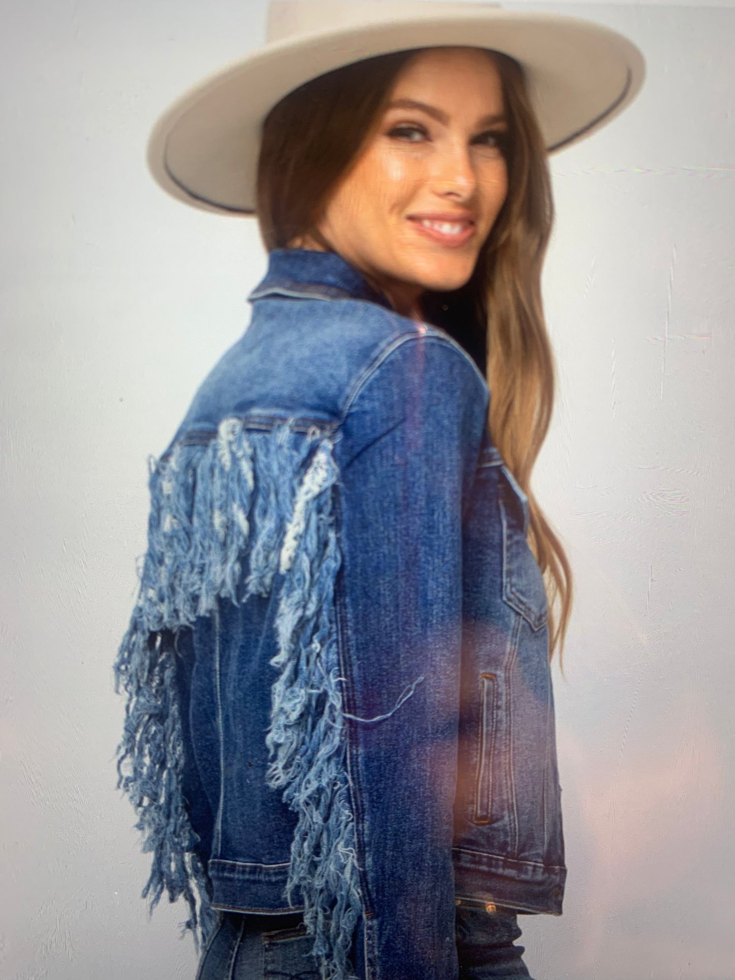 Falling for Fringe Denim Jacket | Fringe Detail Denim Jacket