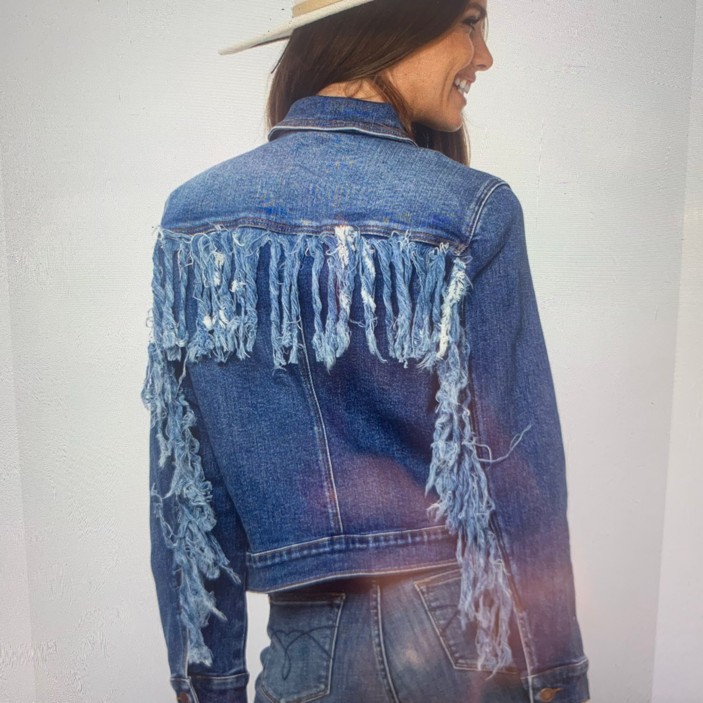 Falling for Fringe Denim Jacket | Fringe Detail Denim Jacket