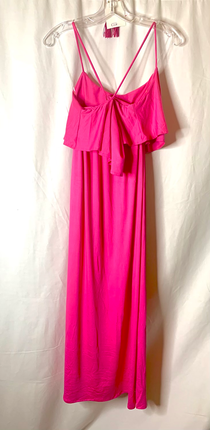 Beautiful Crazy Fuchsia Maxi Dress | Fuchsia Criss Cross Back Maxi Dress