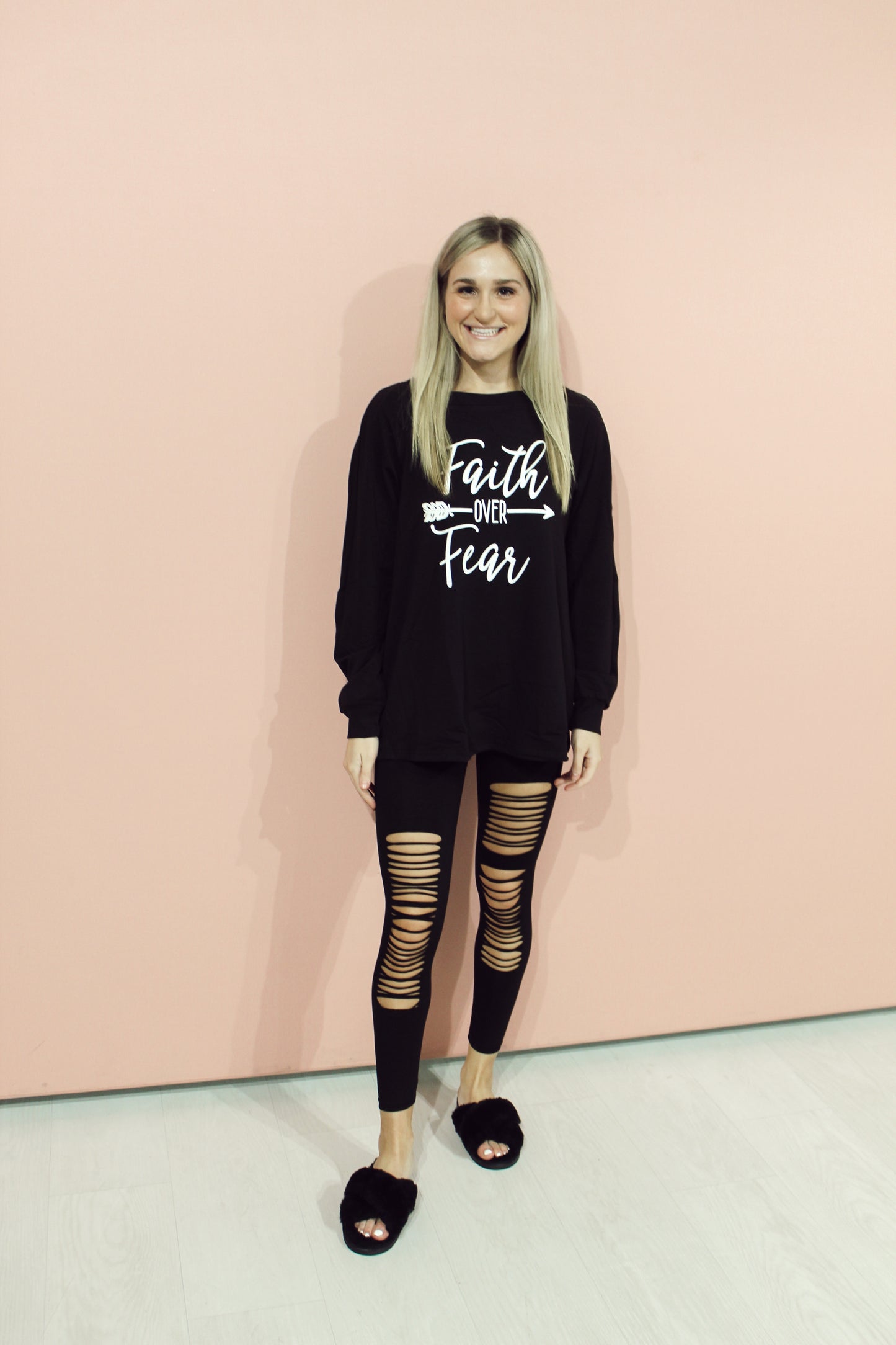Tear It Up Leggings | Black Shredded Leggings