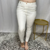 Unpredictable White Denim Jeans | Judy Blue White High Waisted Skinny Jeans