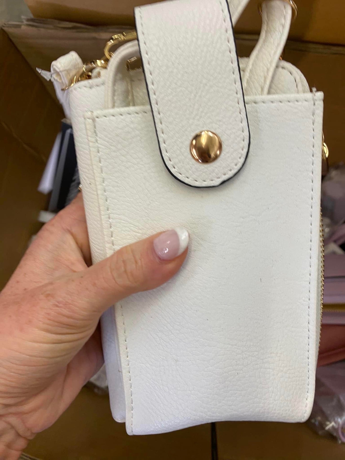 Phone Wristlet Crossbody Bag | Vegan Leather Phone Wristlet Crossbody