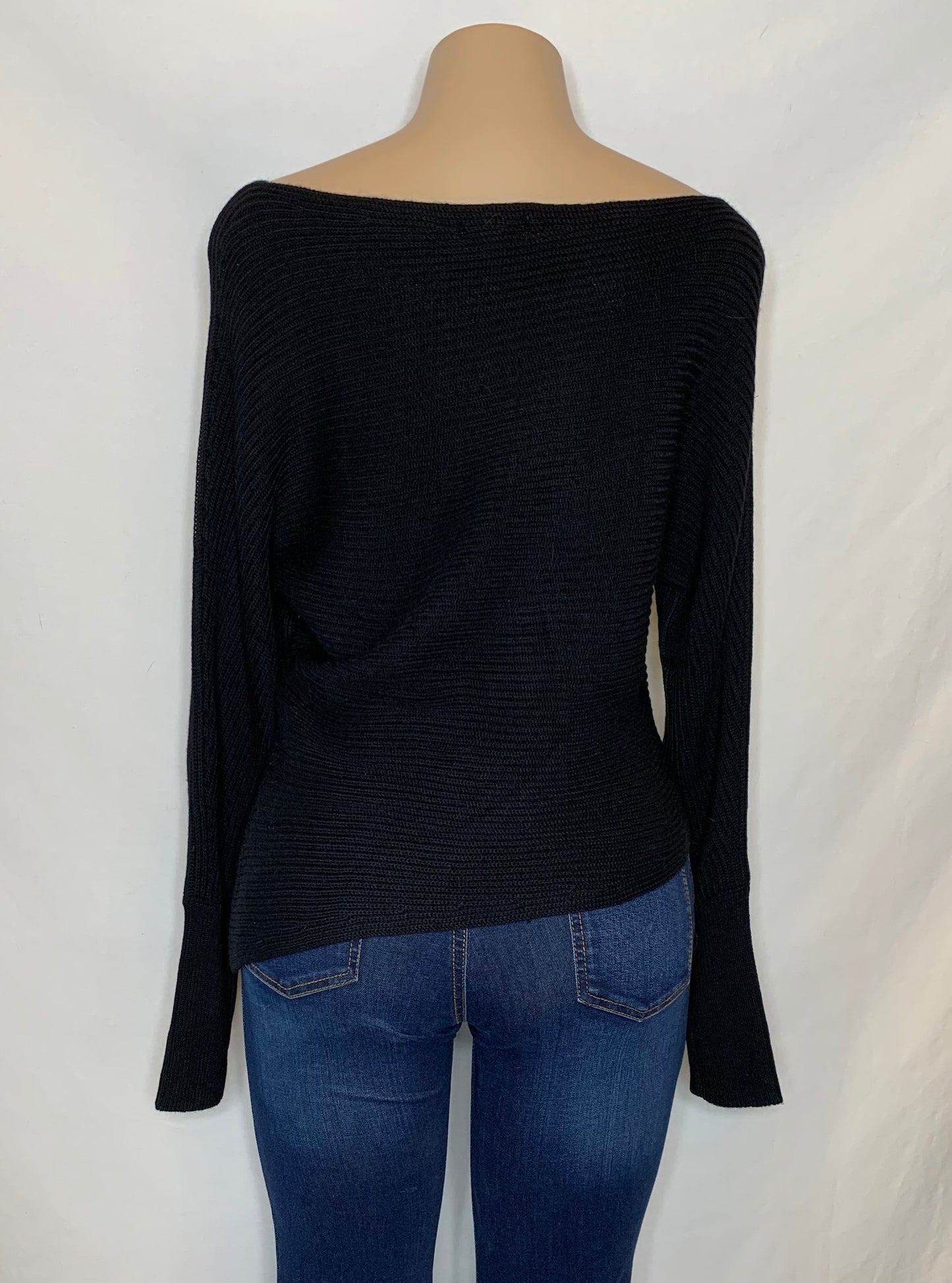 Simple Attraction Black Sweater | Black Asymmetrical Ribbed Sweater Soft