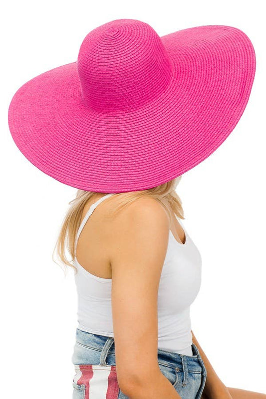 Heavy Weight Wide Brim Floppy Paper Straw Sun Hat