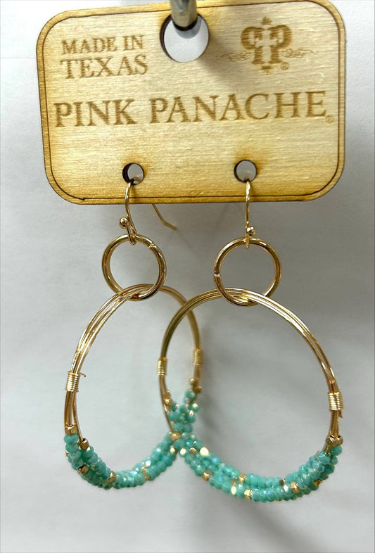 Double Circle Beaded Earrings