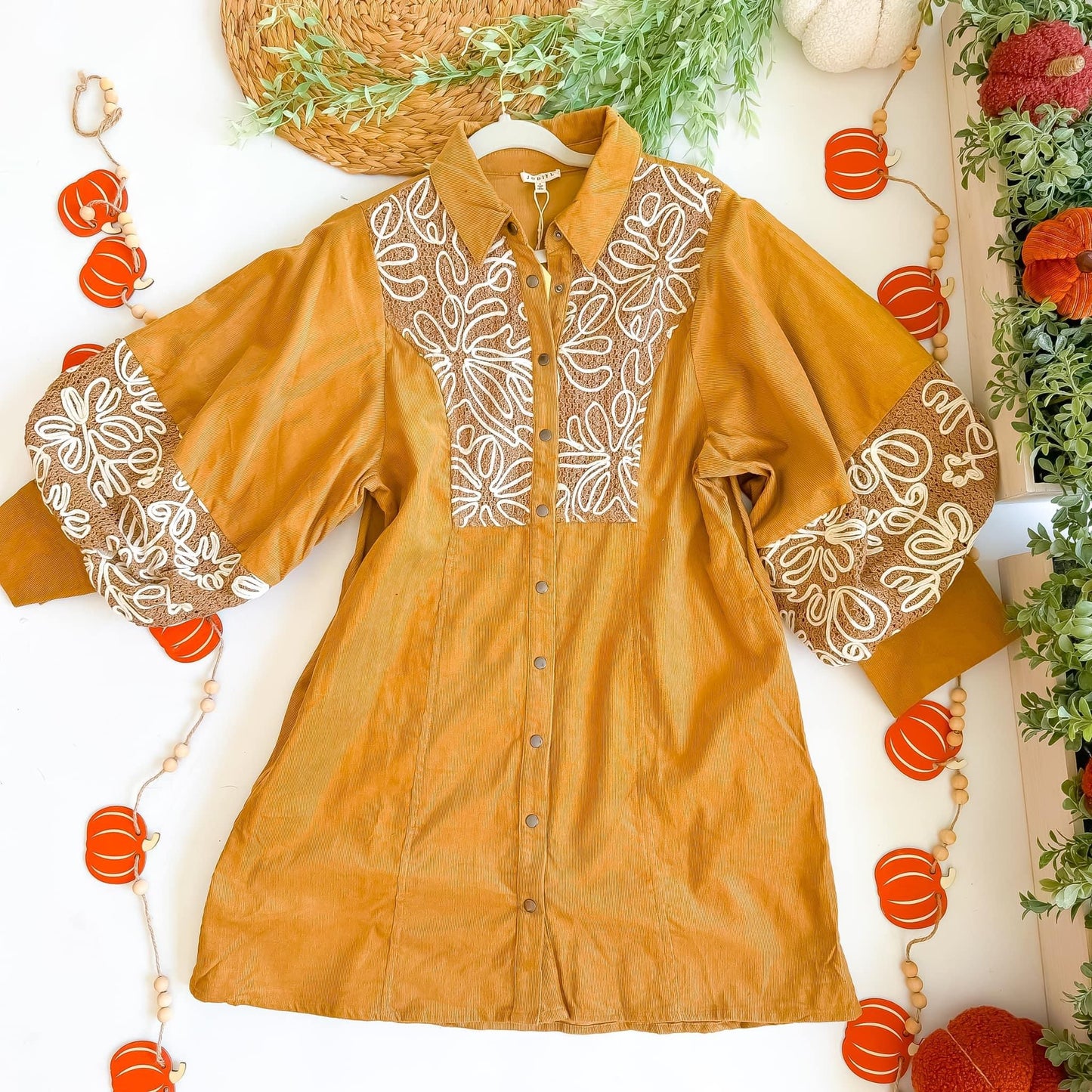 All The Fall Things Coat Dress / Lightweight Corduroy Dress