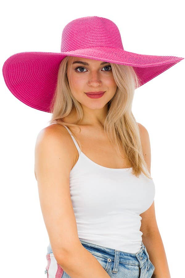 Heavy Weight Wide Brim Floppy Paper Straw Sun Hat