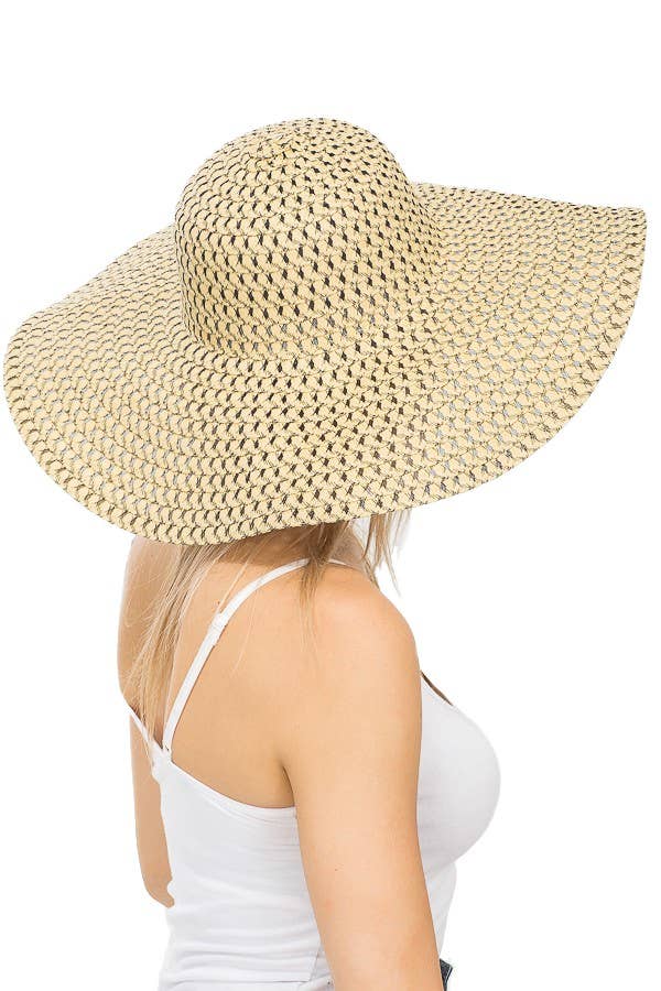 Petite Open Weave Light-Weight  Floppy Brim Sun Hat