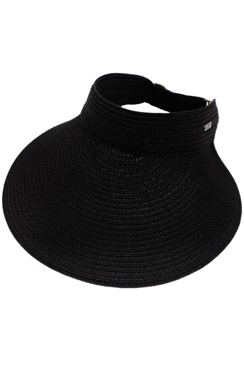 Wide Brim Paper Straw Pack-n-Go Roll-Up Sun Visor