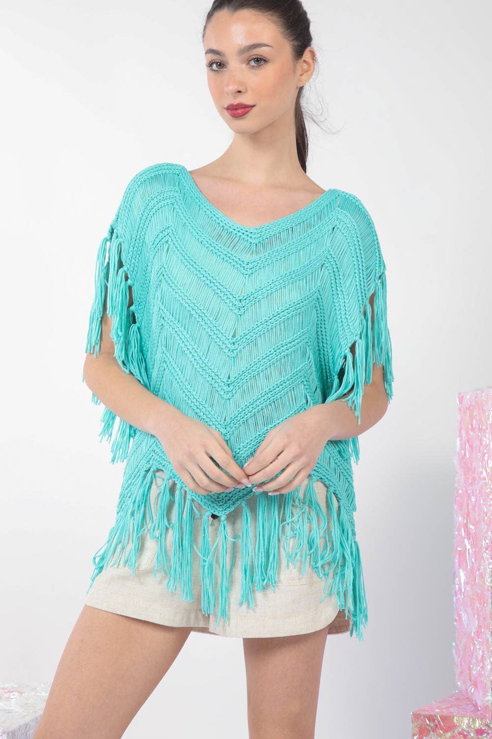 Bright Sunshiny Day Fringe Top | Double V Crochet Fringe Top