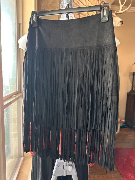 Can't Get Enough Fringe Skirt | Faux Suede Fringe Skirt