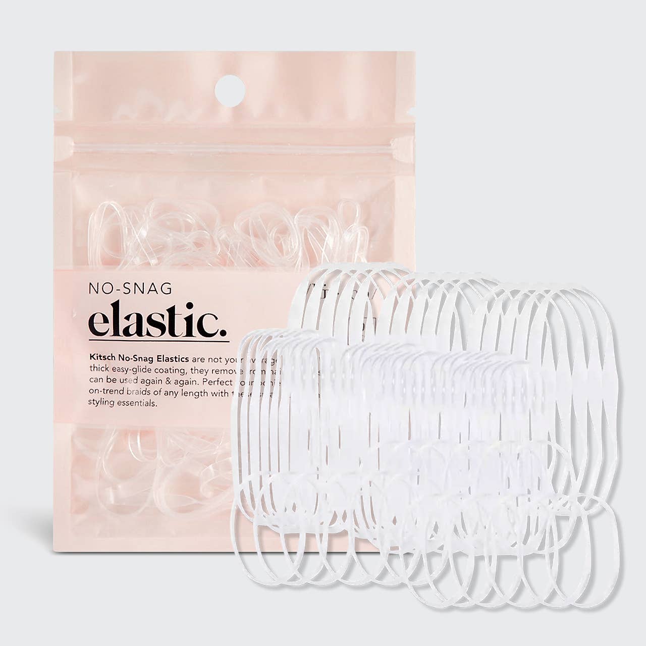 No Snag Clear Hair Bands | No Snag Clear Elastic Hair Bands 100pc