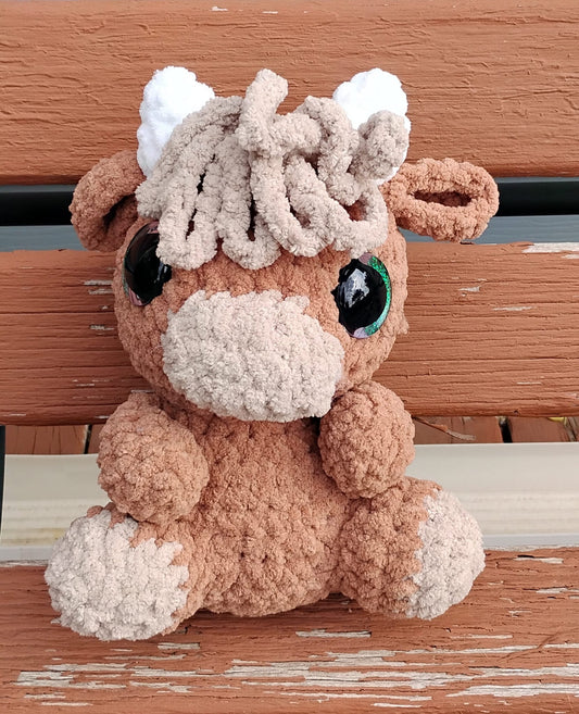 Crochet Highland Cow | Handmade Crochet Highland Cow Plushie