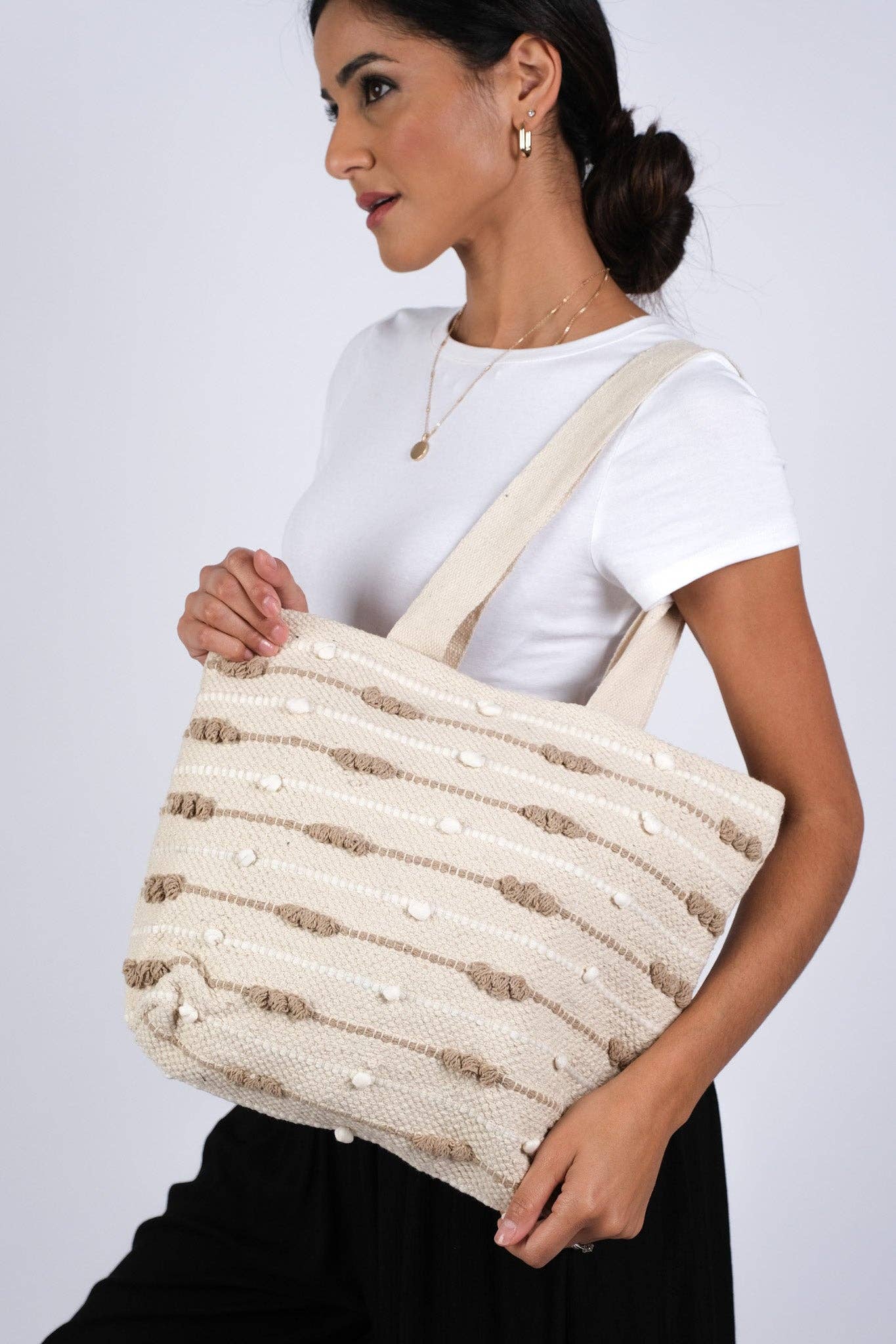Earthy Bohemian Shoulder Bag | Earthy Boho Cotton Shoulder Bag