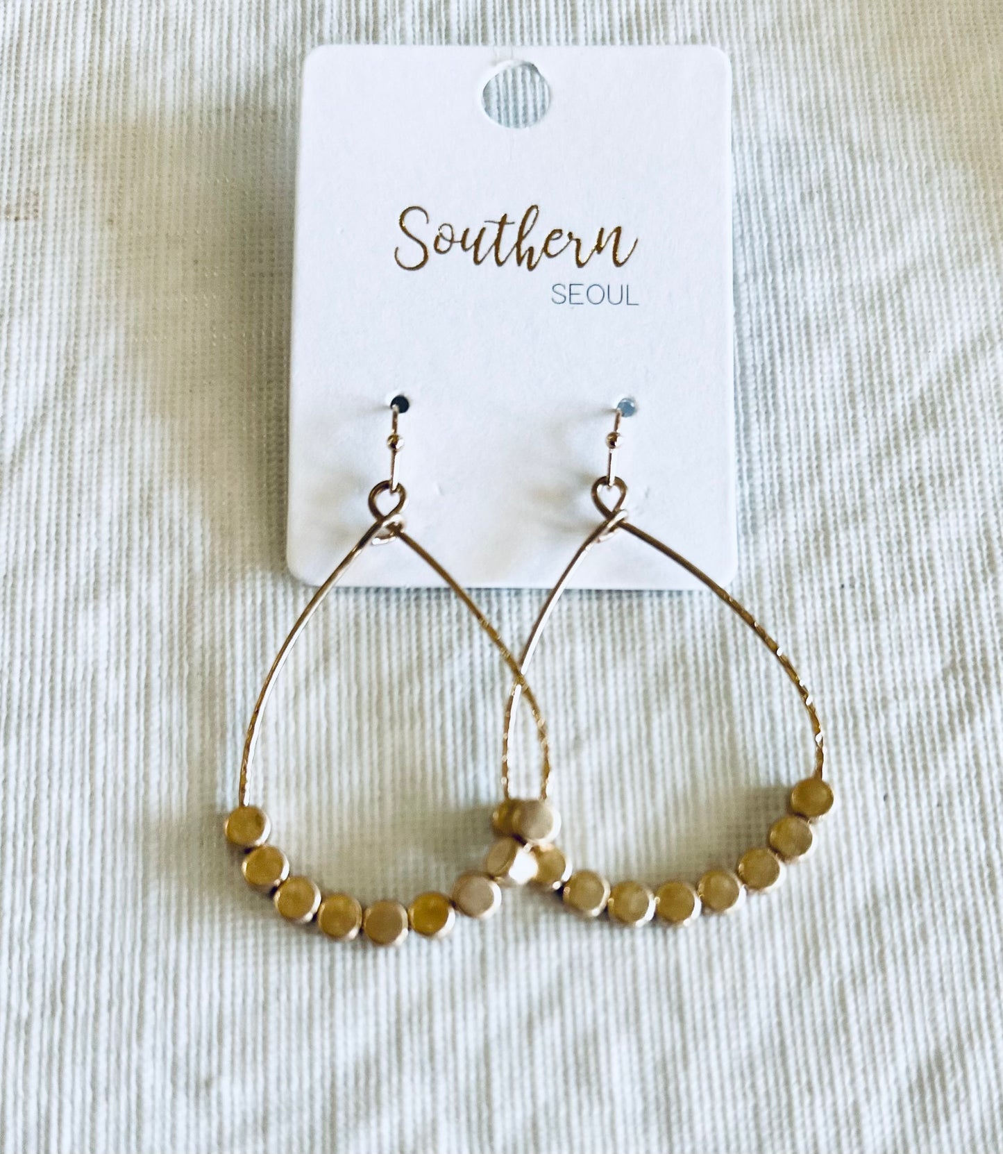 Boho Beaded Teardrop Earrings